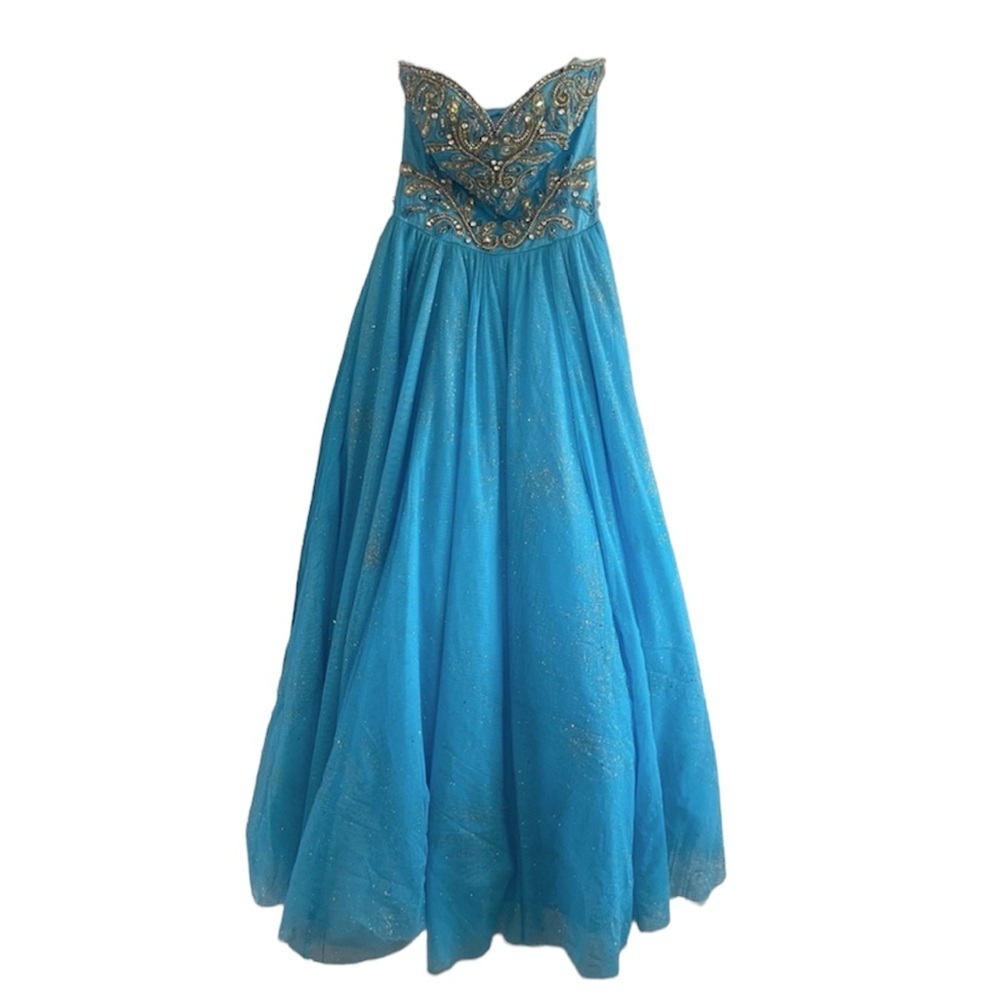 Jovani Sequin Ballgown Blue